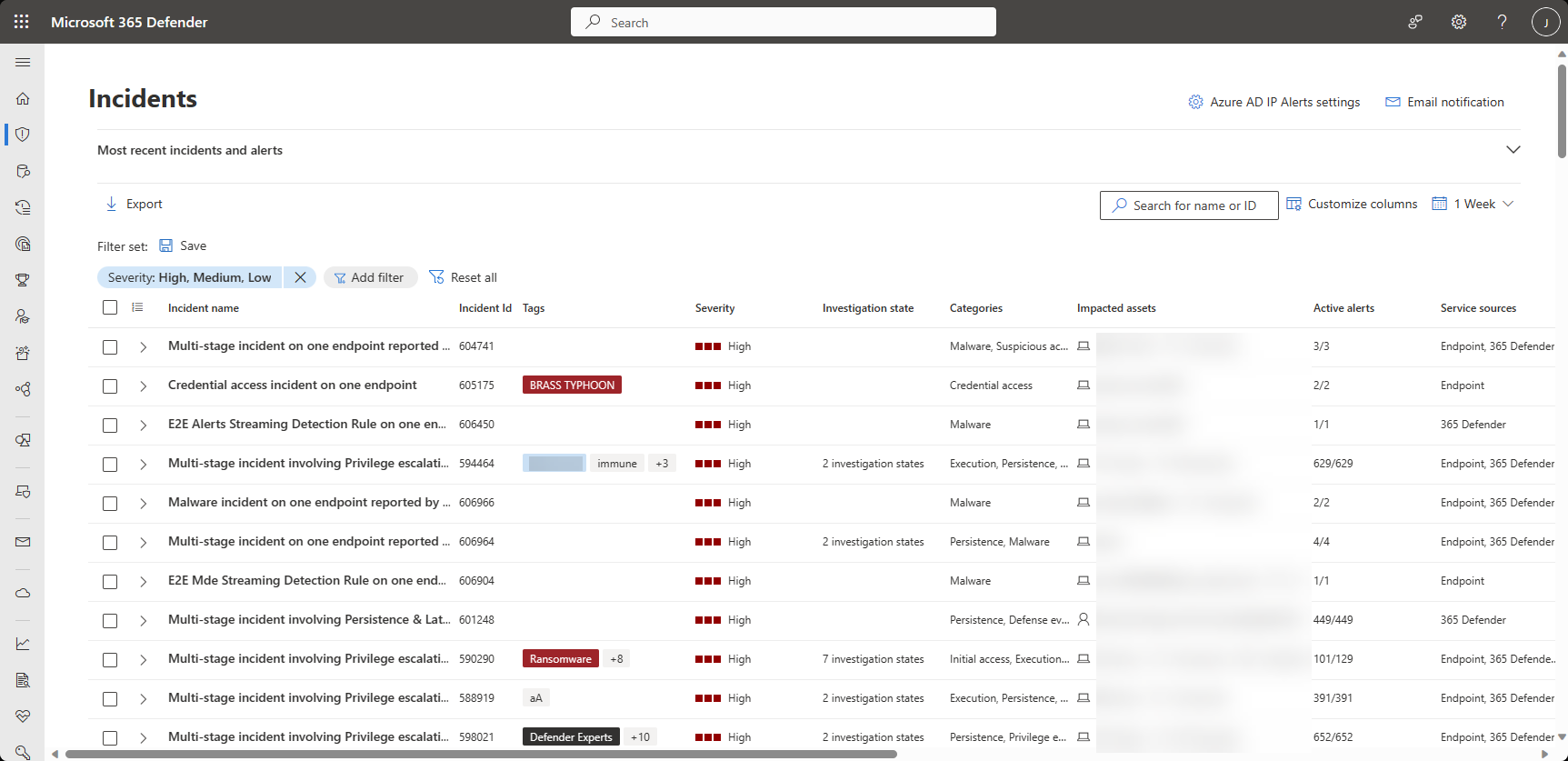 CONSOLE REALE · DEFENDER XDR INCIDENTS · FONTE: MICROSOFT LEARN