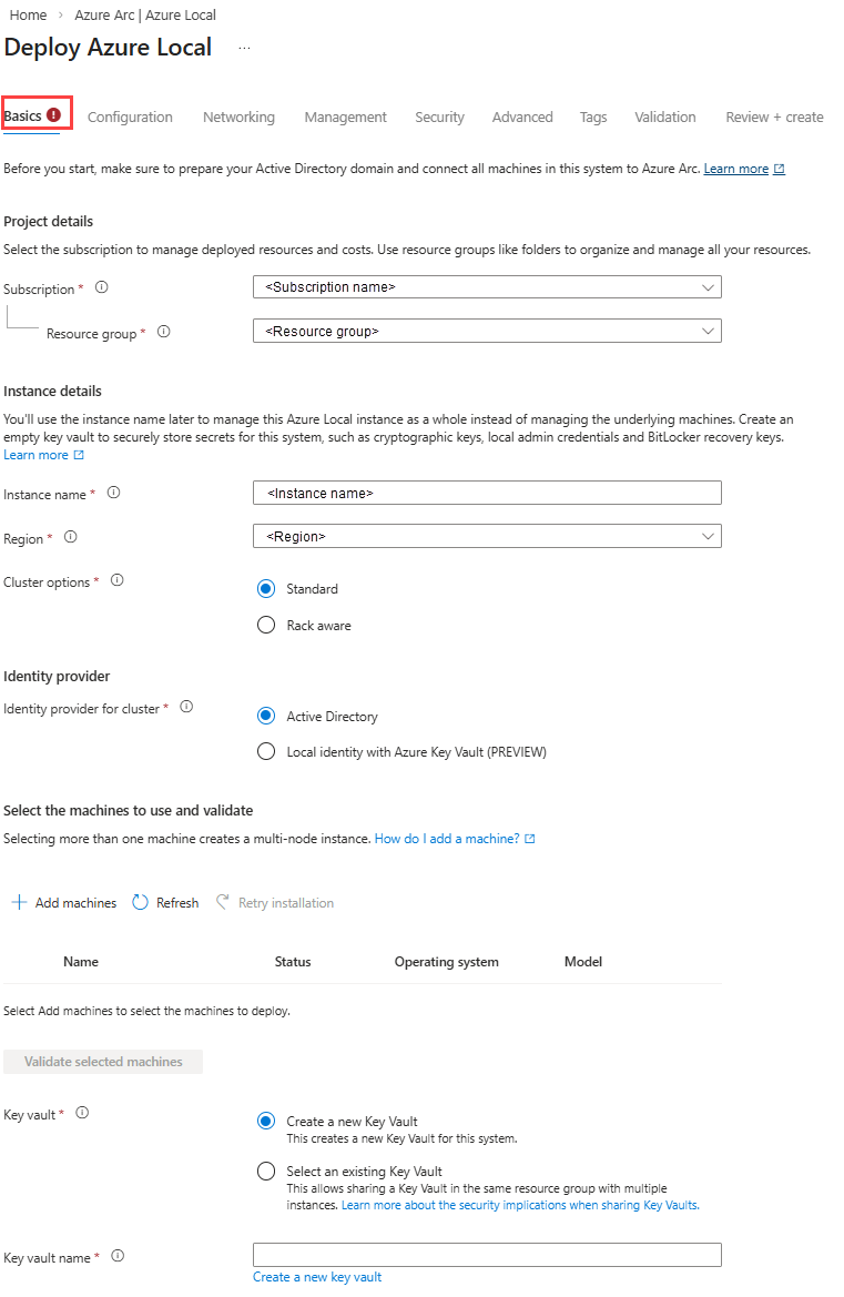 PORTALE AZURE REALE · DEPLOY AZURE LOCAL · FONTE: MICROSOFT LEARN