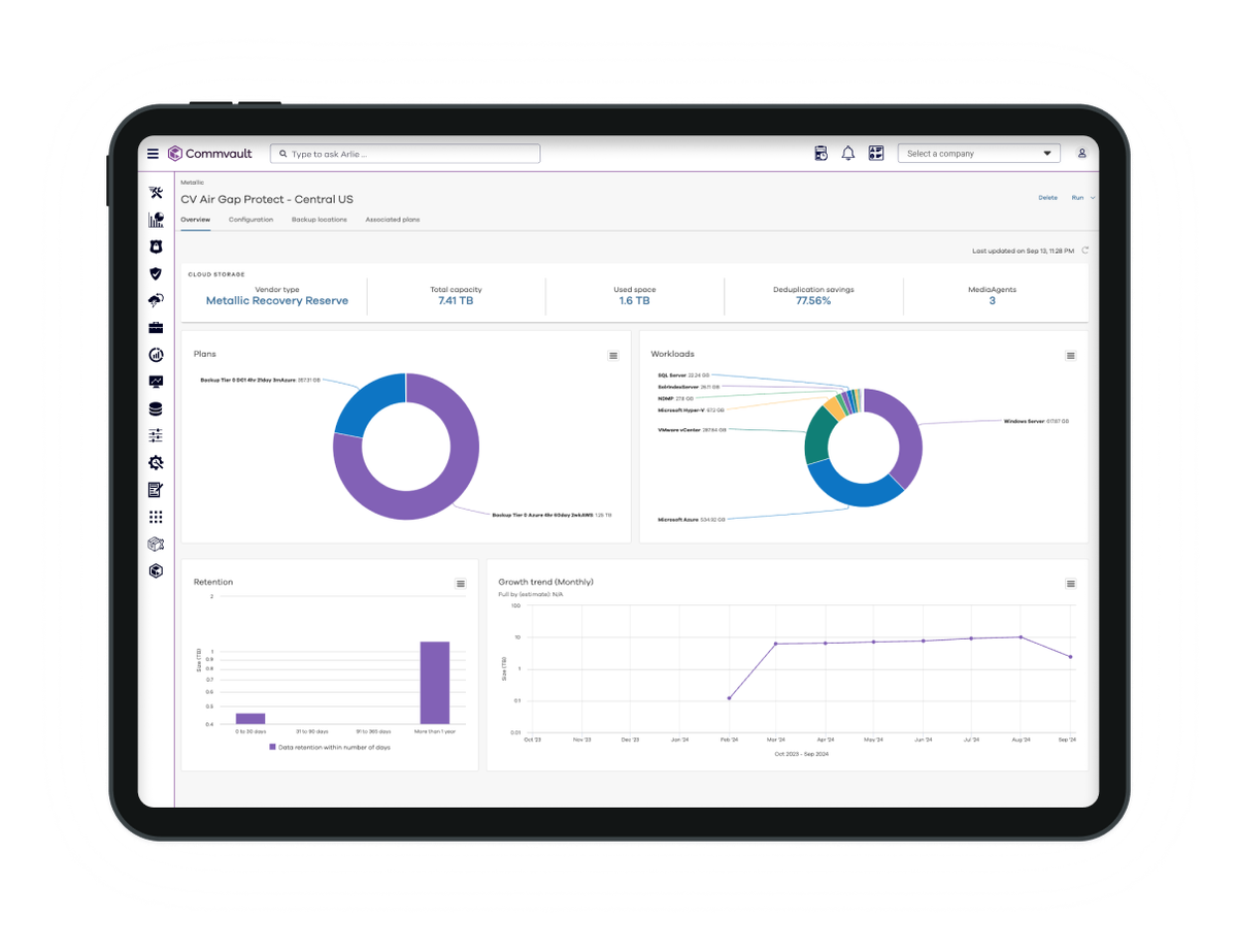 CONSOLA COMMVAULT CLOUD · AIR GAP PROTECT · FUENTE: COMMVAULT