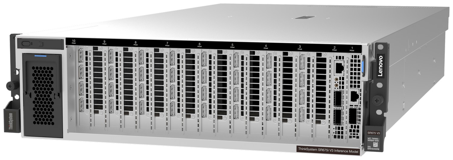 FOTO UFFICIALE LENOVO · THINKSYSTEM SR675i V3 CON GPU