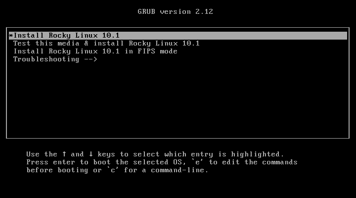 INTERFACCIA REALE · INSTALLER ROCKY LINUX · FONTE: ROCKY DOCS