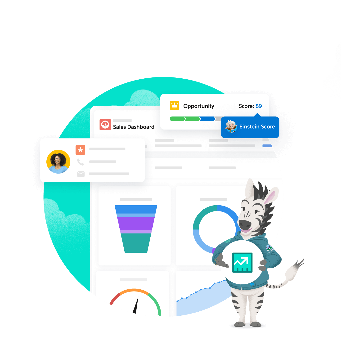 INTERFACCIA REALE · DASHBOARD SALES CLOUD · FONTE: SALESFORCE