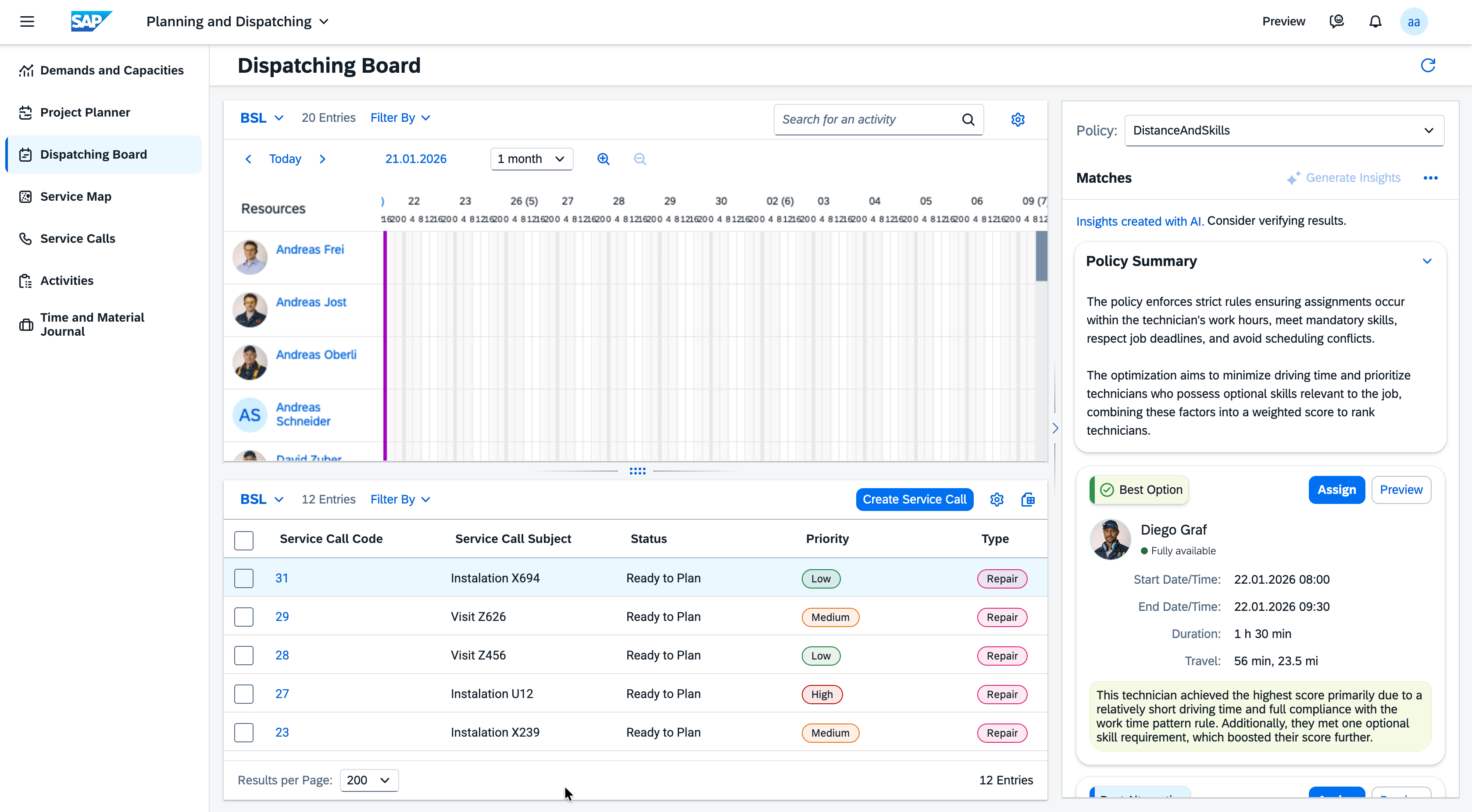 INTERFACCIA REALE · ANALYTICS CON AI · FONTE: SAP NEWS