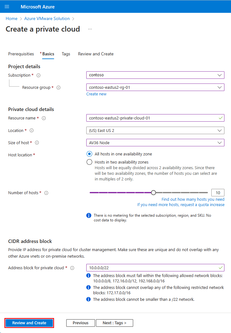 PORTALE AZURE REALE · AZURE VMWARE SOLUTION · FONTE: MICROSOFT LEARN