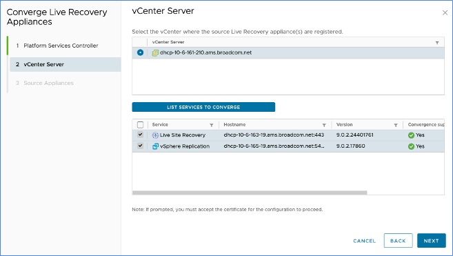 CONSOLE REALE · DATA PROTECTION & RECOVERY · FONTE: VMWARE BLOG