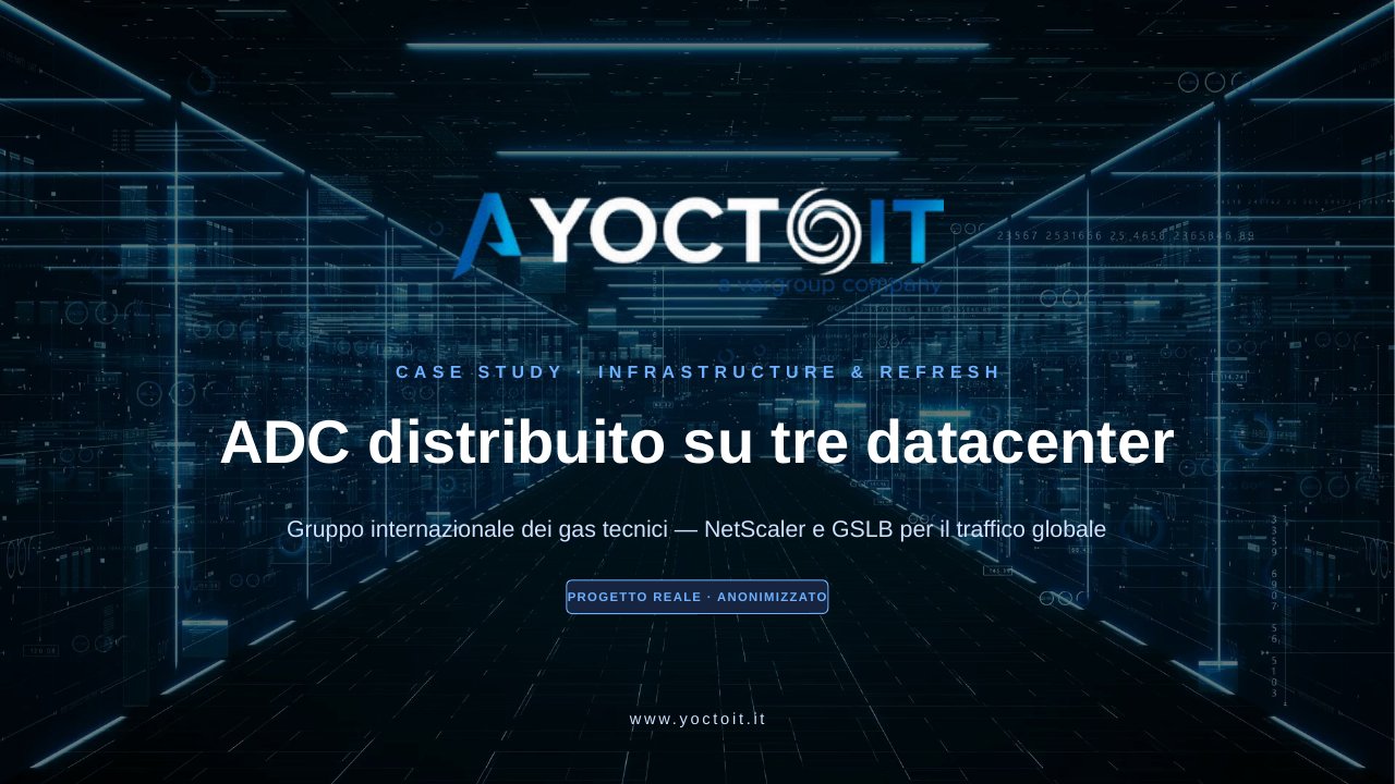 ADC distribuito su tre datacenter