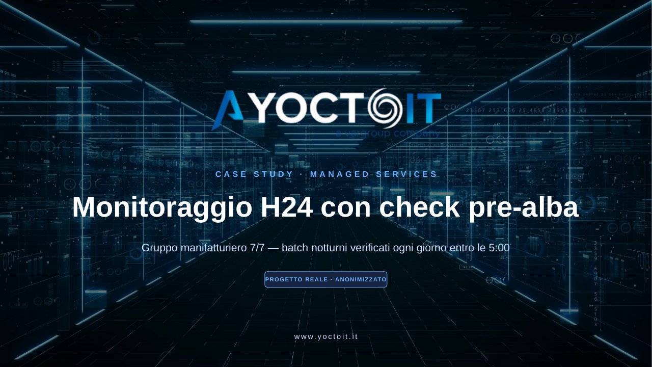 Monitoraggio H24 con check pre-alba