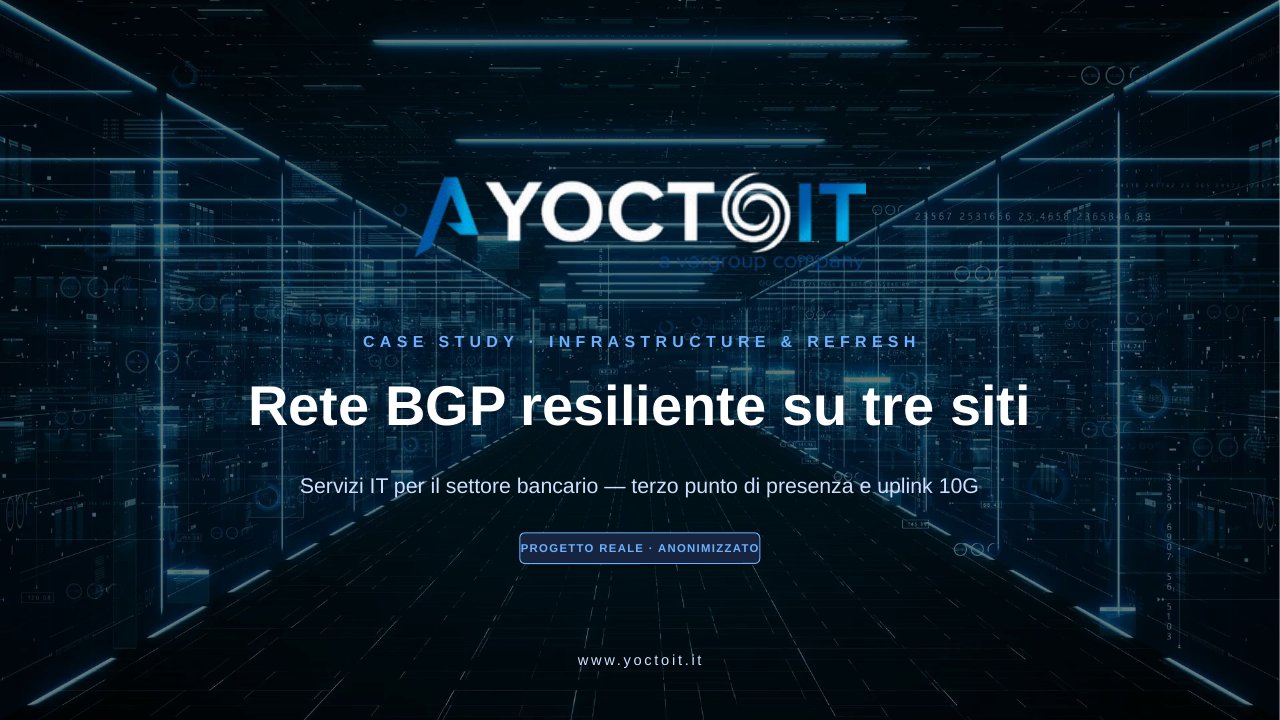 Rete BGP resiliente su tre siti
