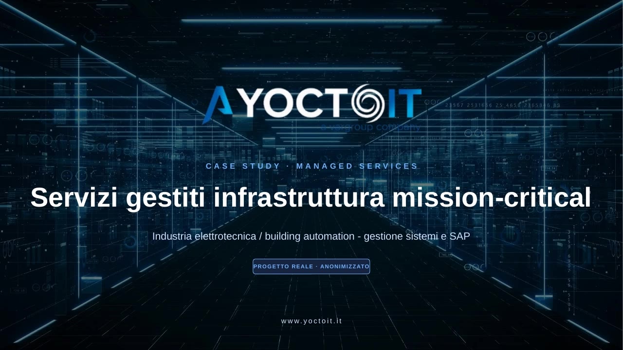 Servizi gestiti infrastruttura mission-critical